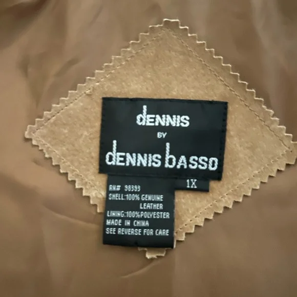 Vintage Dennis Basso Genuine Suede Leather Jacket Brown Blazer Y2K - Picture 5 of 5